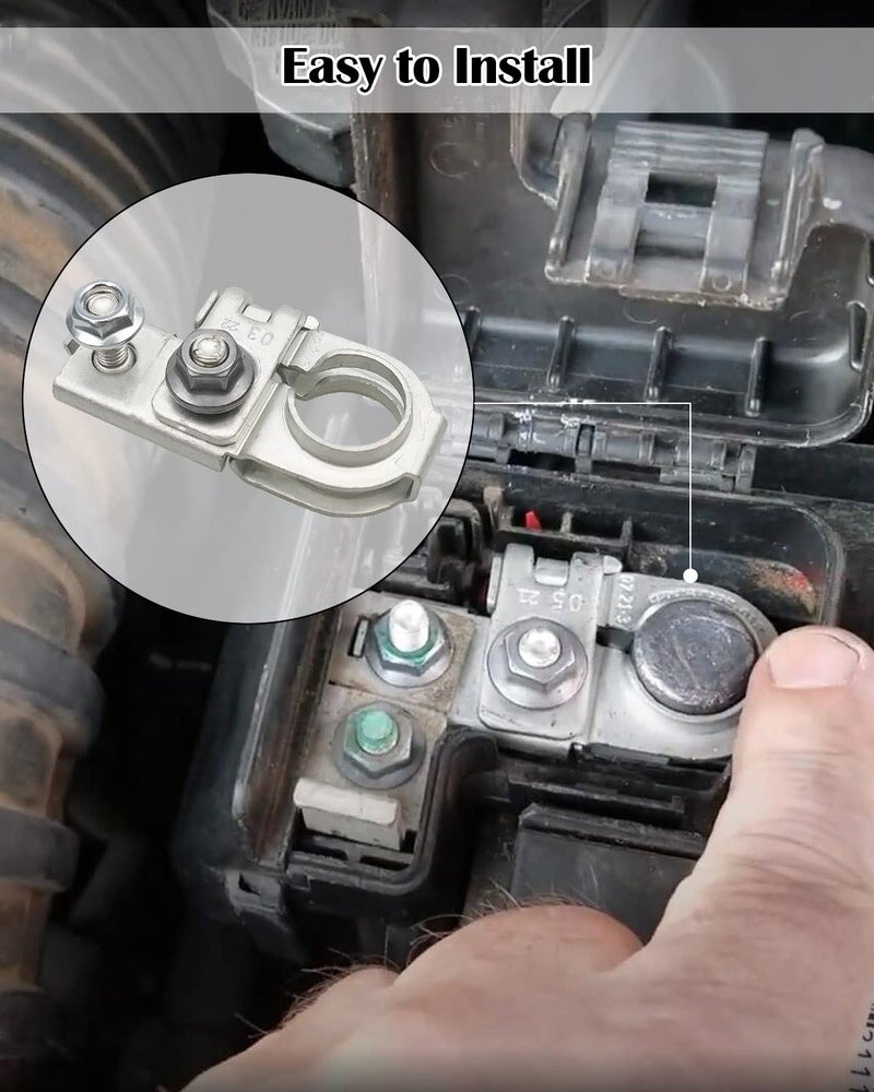 TIKSCIENCE 91980-3X010 Positive Battery Terminals Fits for Hyundai Accent Azera Veloster Genesis G80 G90 2015-2020, Fit for Kia Sedona Soul EV Rio Forte5 2015-2020 Battery Terminal w/M6 Nuts for Fuse Connection - Image 3